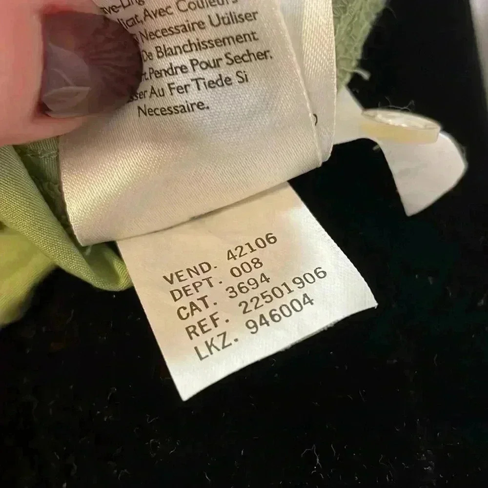 Eddie Bauer Light Green Women’s XL Tall Button Down 3/4 Sleeve Top - Picture 10 of 10